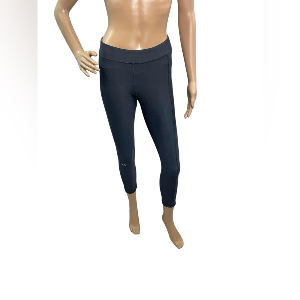 Under Armour Women’s Size M Compression Ankle Leggings HeatGear Hi-Rise Black